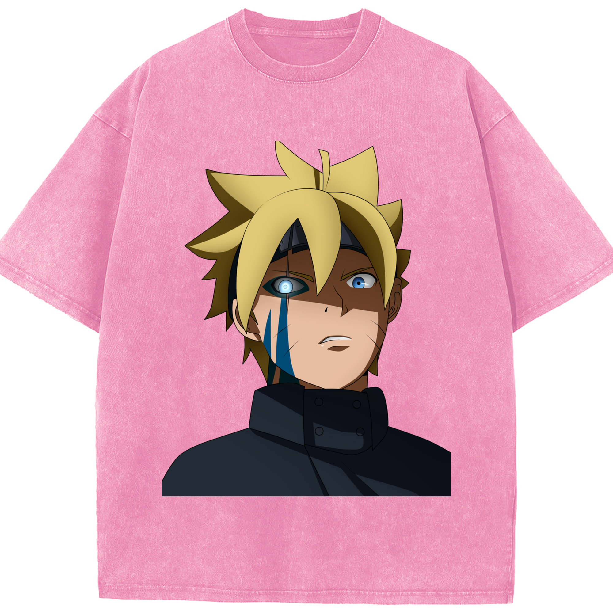 （画像用） NARUTO -ナルト- うずまき ボルト Uzumaki Boruto 綿100% ヴィンテージ風 半袖Tシャツ（フロントプリント）